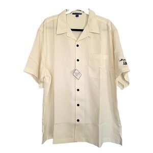 NWT Port Authority Easy Care Camp Shirt Men's XL Ivory Garcia Y Vega 1882 Cigars